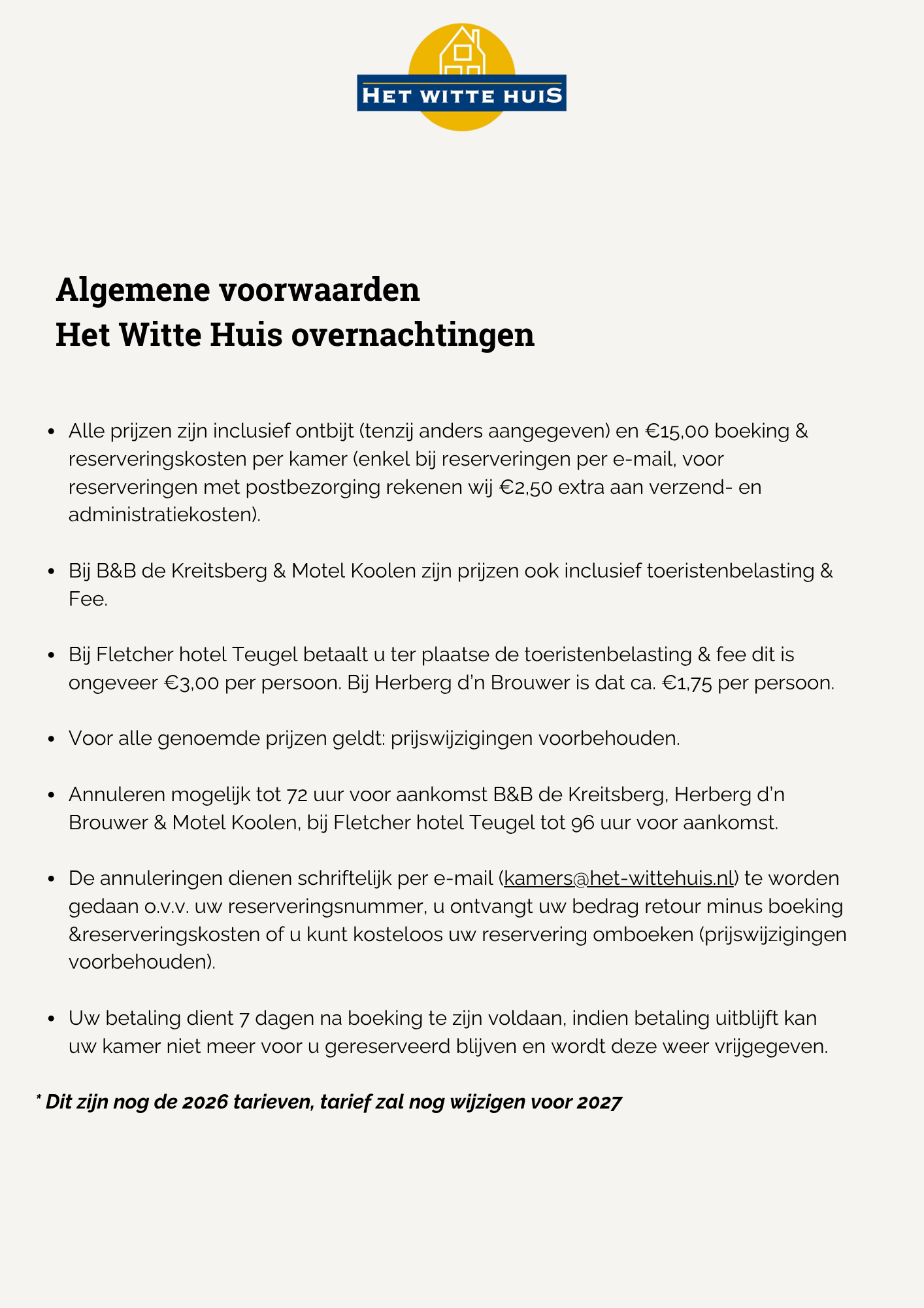 algemene voorwaarden